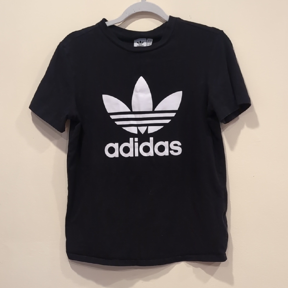 Adidas Tee in Black with White